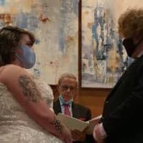 Wedding testimonial photo for Colton Harvey and Rebecca Plamondon